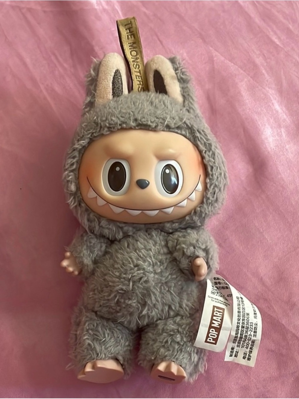 Grey Plush Monster Doll - Cute Collectible Small Pet Toy